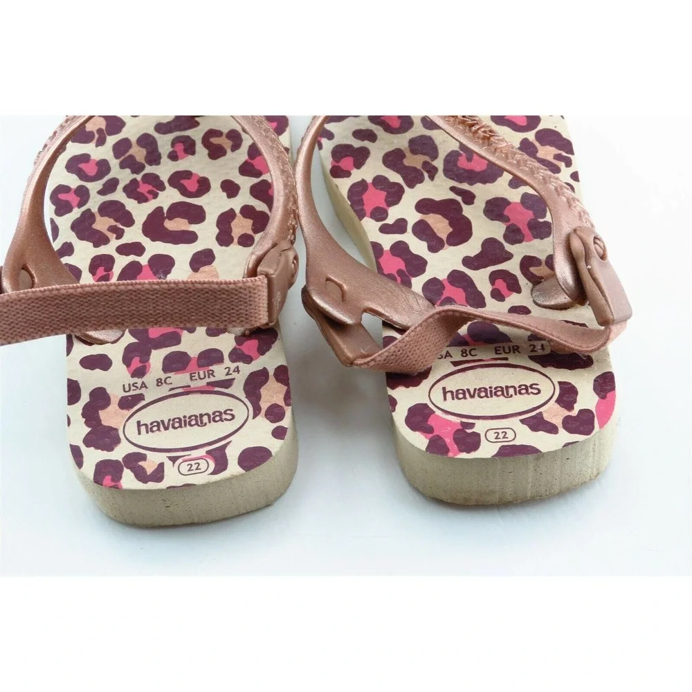 Havaianas Toddler‎ Girls 8 Medium Brown Flip Flop Synthetic